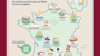 A map of France with food producers highlighted