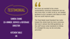 Testimonial graphic from Kitchen Table