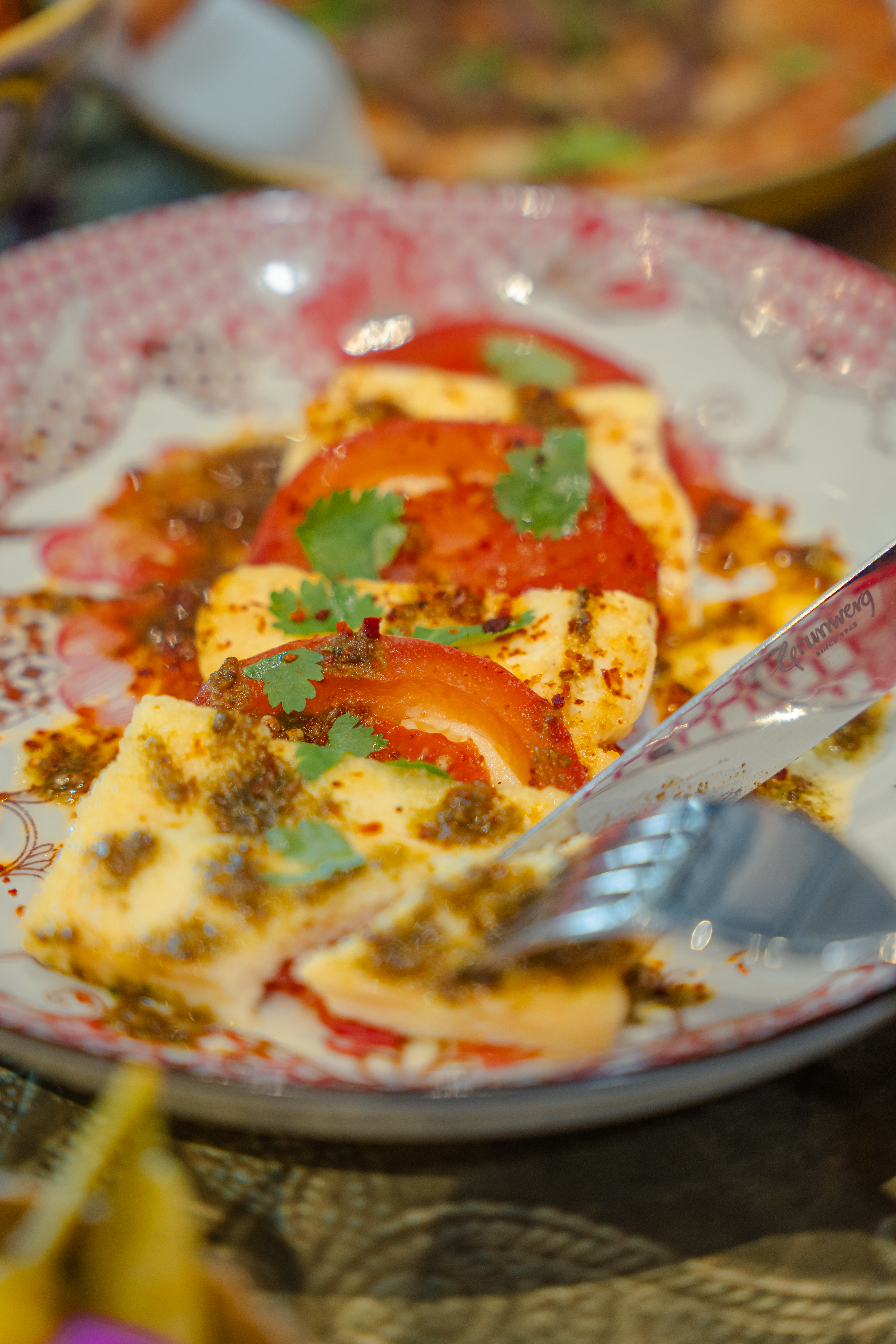 Omelette with tomatoes at Comptoir Libanais