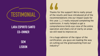 Testimonial graphic from SEM