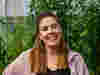 Karen Finnerty headshot against leafy background