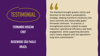 Testimonial graphic from Rosewood Sao Paulo