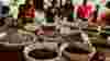 Baskets of native food in Guatemala